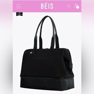 BEIS Classic Weekender in Black - NWT perfect condition!